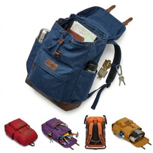 All-Purpose High-Density Canvas Backpack - Adjustable Comfort Strap, Fits 15" Laptop, Unisex Design